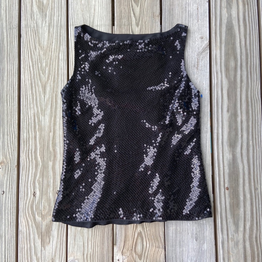 🤍NWOT! Ann Taylor Black Sequin Top